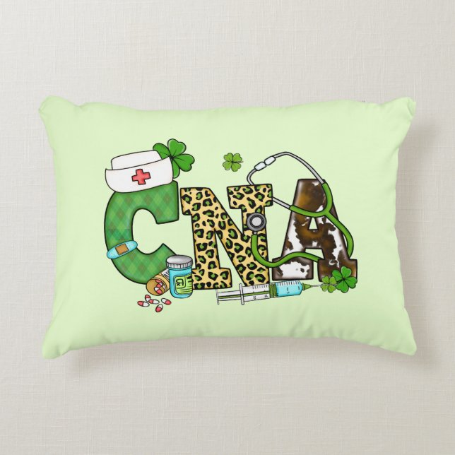 Certified Nursing Assistant St. Patrick's Decorative Cushion (Front)