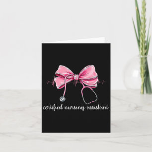 Certified Nursing Istant Cna Stethoscope Coquette  Card