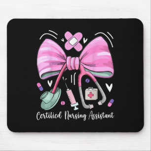 Certified Nursing Istant Cna Stethoscope Coquette Mouse Mat