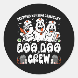 Certified Nursing istant Halloween Ghost CNA Classic Round Sticker