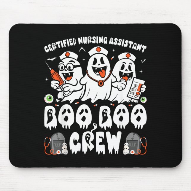 Certified Nursing istant Halloween Ghost CNA Mouse Mat (Front)