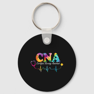 Certified Nursing Istant Tie Dye Cna Nurse Key Ring