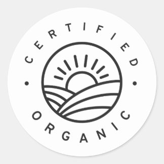 Certified organic classic round sticker