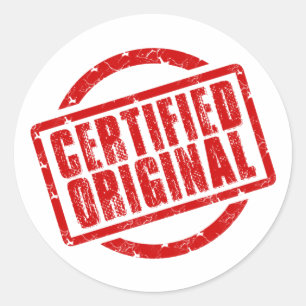 Certified Original Sticker