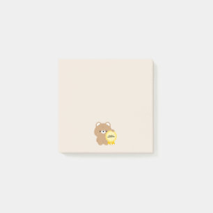 Certified Overthinker Brown Bear Post-it Notes