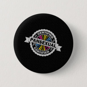 Certified Pansexual Pride Seal of Approval  6 Cm Round Badge