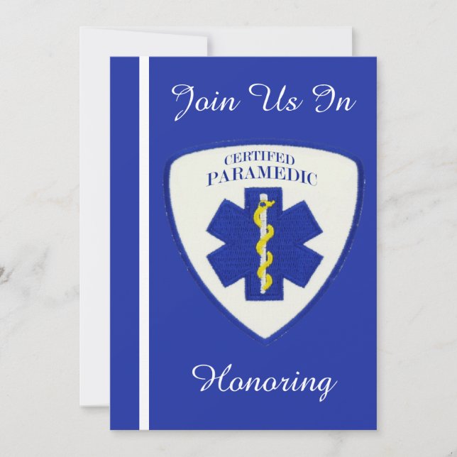 Certified Paramedic Retirement Invitation (Front)