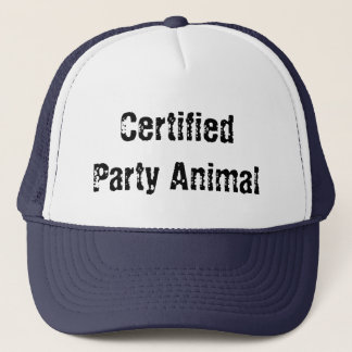 certified party animal trucker hat
