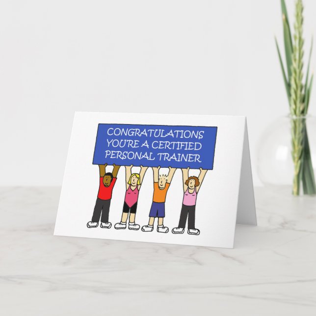 Certified Personal Trainer Congratulations Card (Front)