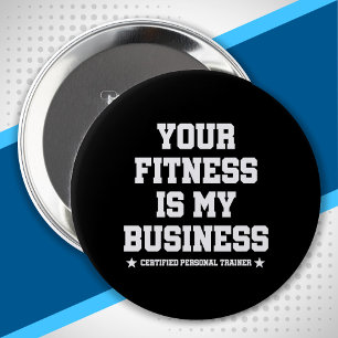 Certified Personal Trainer Fitness Coach Gym Quote 10 Cm Round Badge