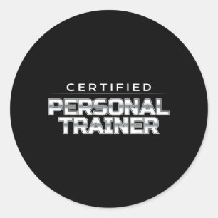 Certified Personal Trainer Fitness Design Classic Round Sticker