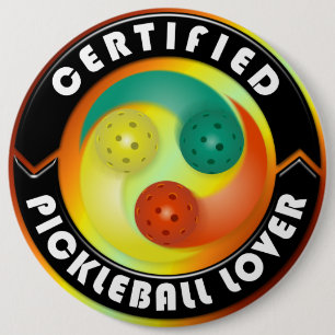 Certified Pickleball Lover 1 6 Cm Round Badge