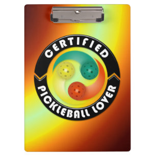Certified Pickleball Lover 1 Options Clipboard