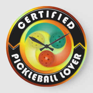 Certified Pickleball  Lover 1 Wall Clocks