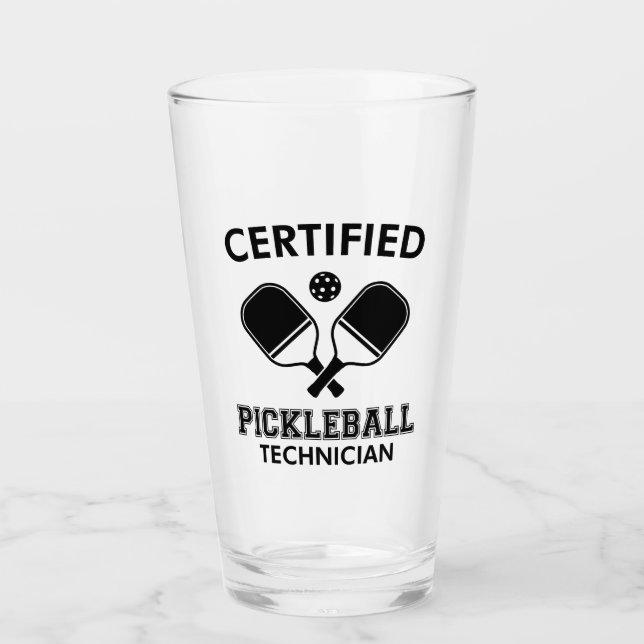 Certified Pickleball Technician Glass (Front)