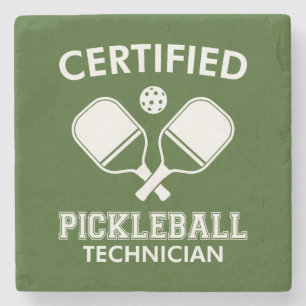 Certified Pickleball Technician Stone Coaster