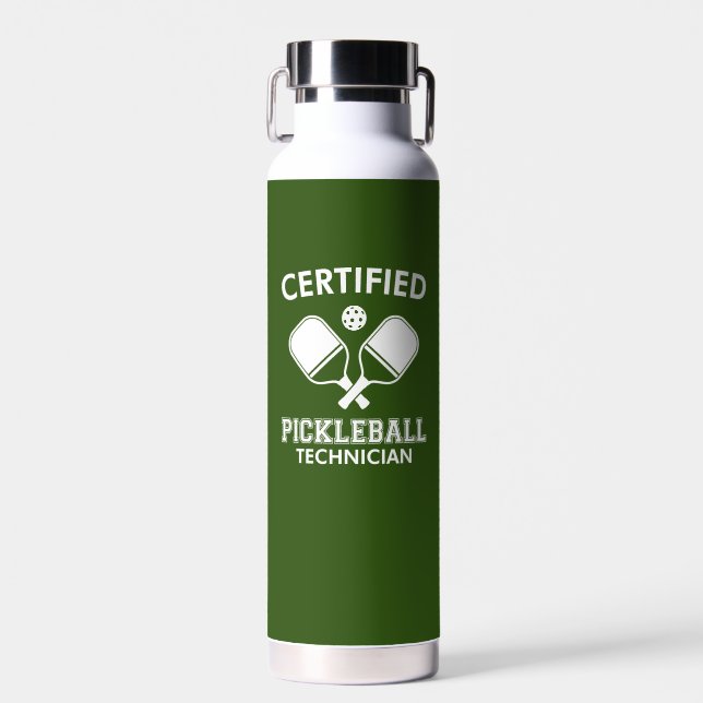 Certified Pickleball Technician Water Bottle (Front)