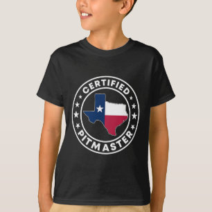 Certified Pitmaster Texan Bbq Grilling Texas Byrbe T-Shirt