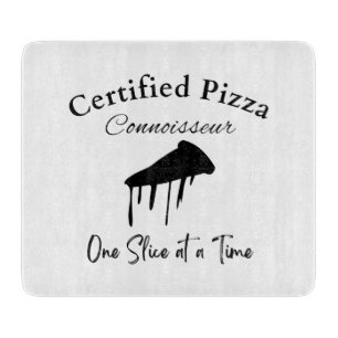 Certified Pizza Connoisseur Cutting Board