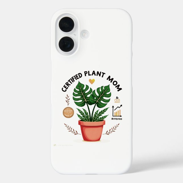 Certified Plant Mum & CEO" Case-Mate iPhone Case (Back)