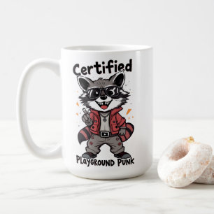Certified Playground Punk Cool Racoon Sunglasses Coffee Mug