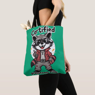 Certified Playground Punk Cool Racoon Sunglasses  Tote Bag