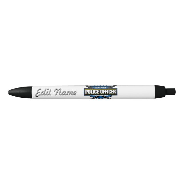 Certified Police Officer Black Ink Pen (Front)