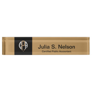 Certified Public Accountant Acrylic Name Plate