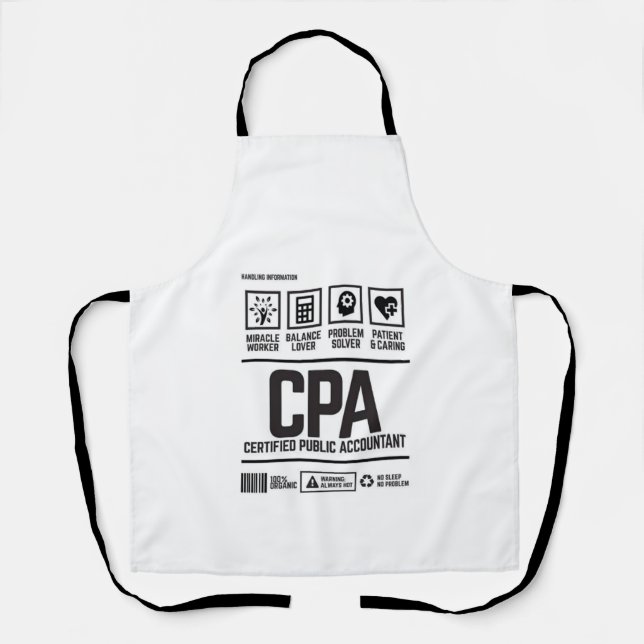certified public accountant-CPA Apron (Front)