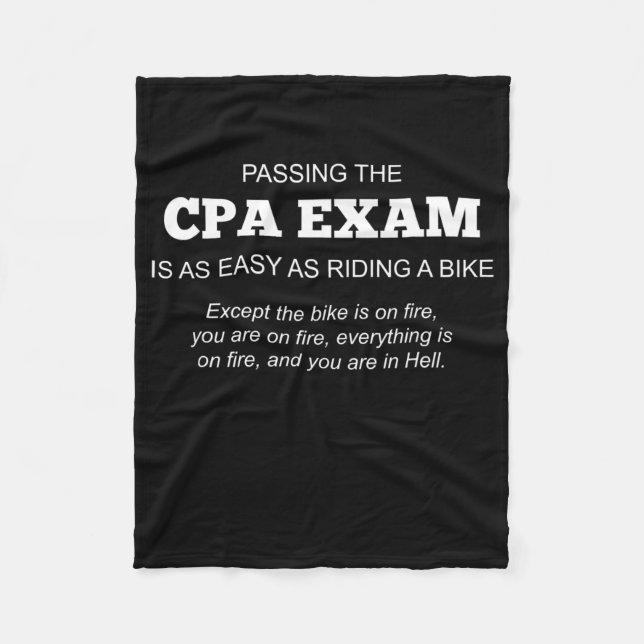 Certified Public Accountant CPA Exam Gift Fleece Blanket (Front)