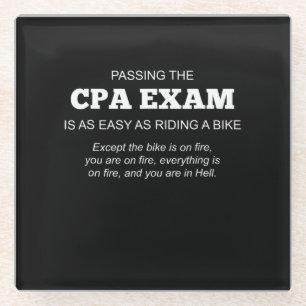 Certified Public Accountant CPA Exam Gift Glass Coaster