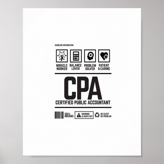 certified public accountant-CPA Poster (Front)