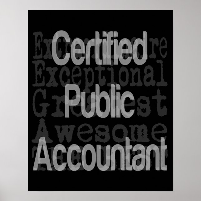 Certified Public Accountant Extraordinaire Poster (Front)