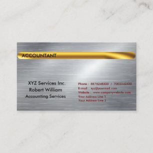 Certified Public Accountant Gold Silver BG CPA Business Card