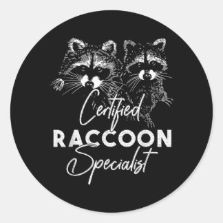 Certified Racoon Spegovernment Agencylist Funny Classic Round Sticker