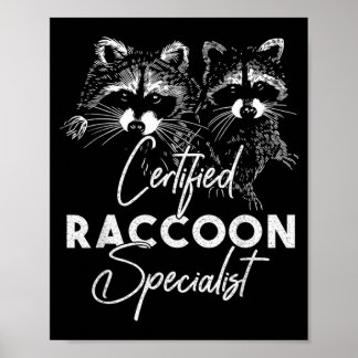 Certified Racoon Spegovernment Agencylist Funny Poster