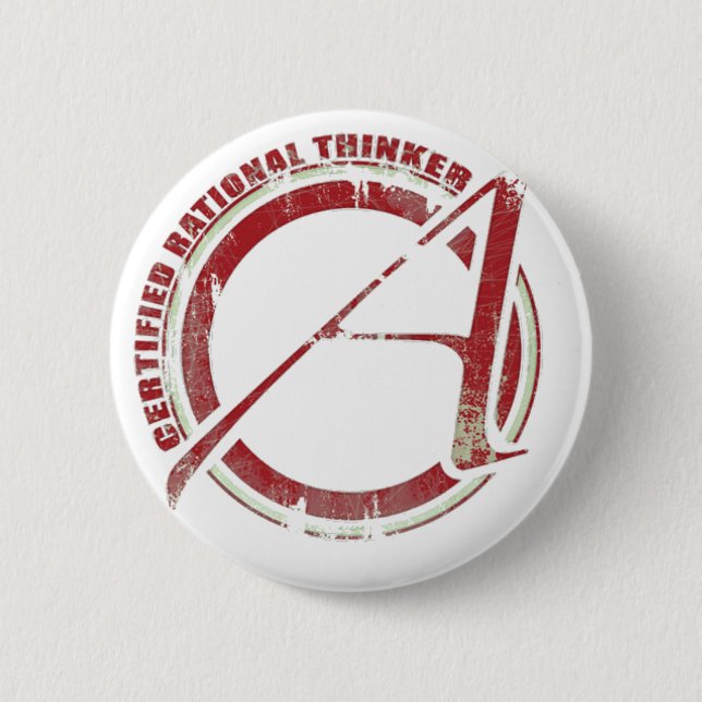 Certified Rational Thinker 6 Cm Round Badge (Front)