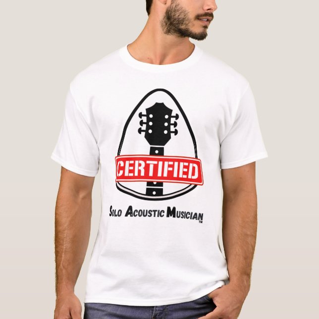 Certified SAM Headstock Guitar Pick T-Shirt (Front)