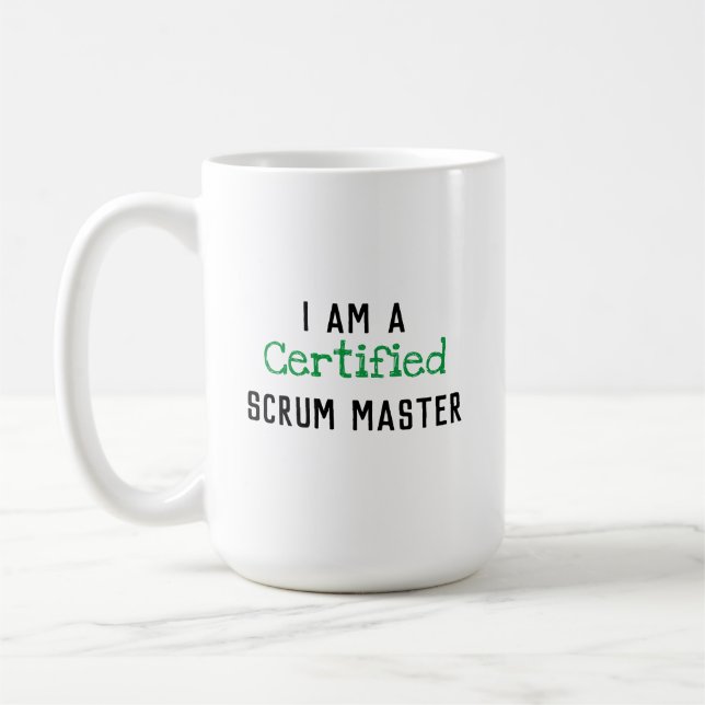 Certified SCRUM MASTER Coffee Mug (Left)