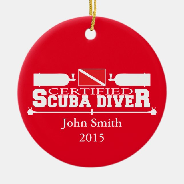 Certified Scuba Diver Ornament Single Sided (Front)