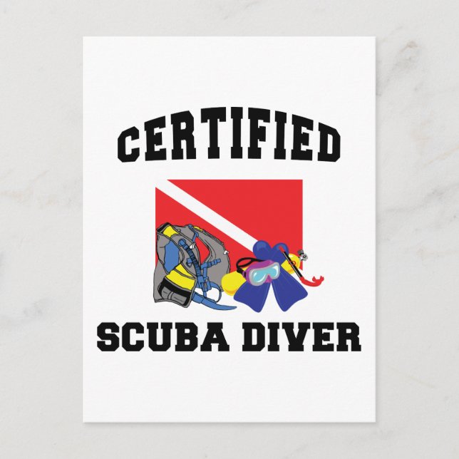 Certified SCUBA Diver Postcard (Front)