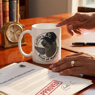 Certified Seal of Approval Deadpan Seal Custom Coffee Mug