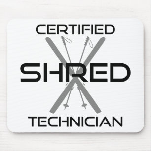 Certified Shred Technician Skiing Mouse Mat