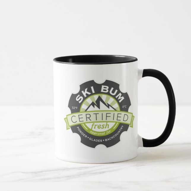 Certified Ski Bum Mug (Right)