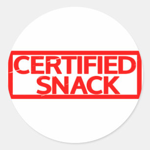 Certified Snack Stamp Classic Round Sticker