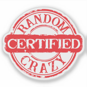 Certified stamp random crazy custom text