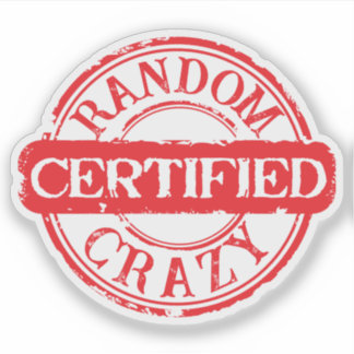 Certified stamp random crazy custom text