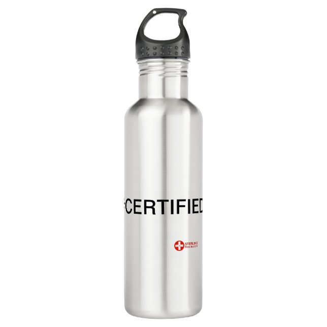 #CERTIFIED STEEL WATER BOTTLE  (Front)