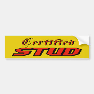 Certified Stud Bumper Sticker