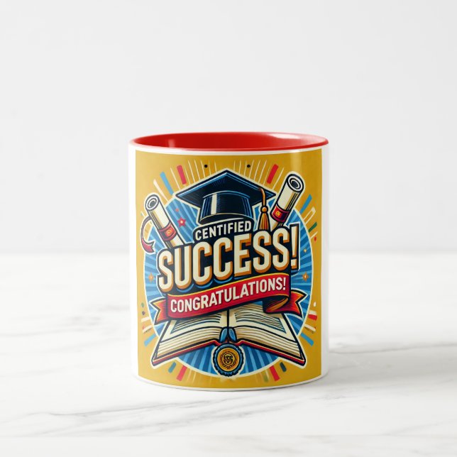 Certified Success Mug | Exam Congratulations Mug (Center)